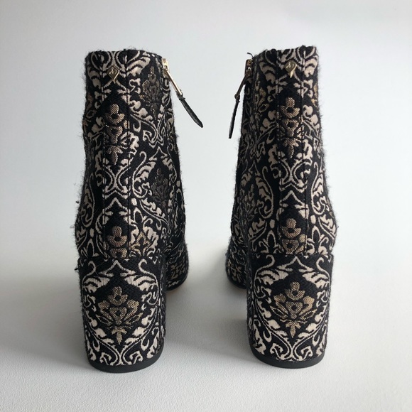SAM EDELMAN Taye Embroidered Black Booties - Picture 5 of 8